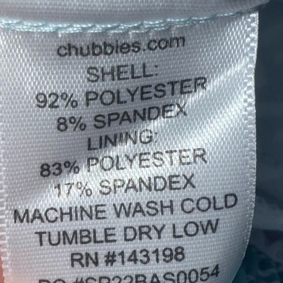 Chubbies NEW Men's The Whale Sharks Classic Swim Trunks Turquoise Size XXL - Picture 8 of 11